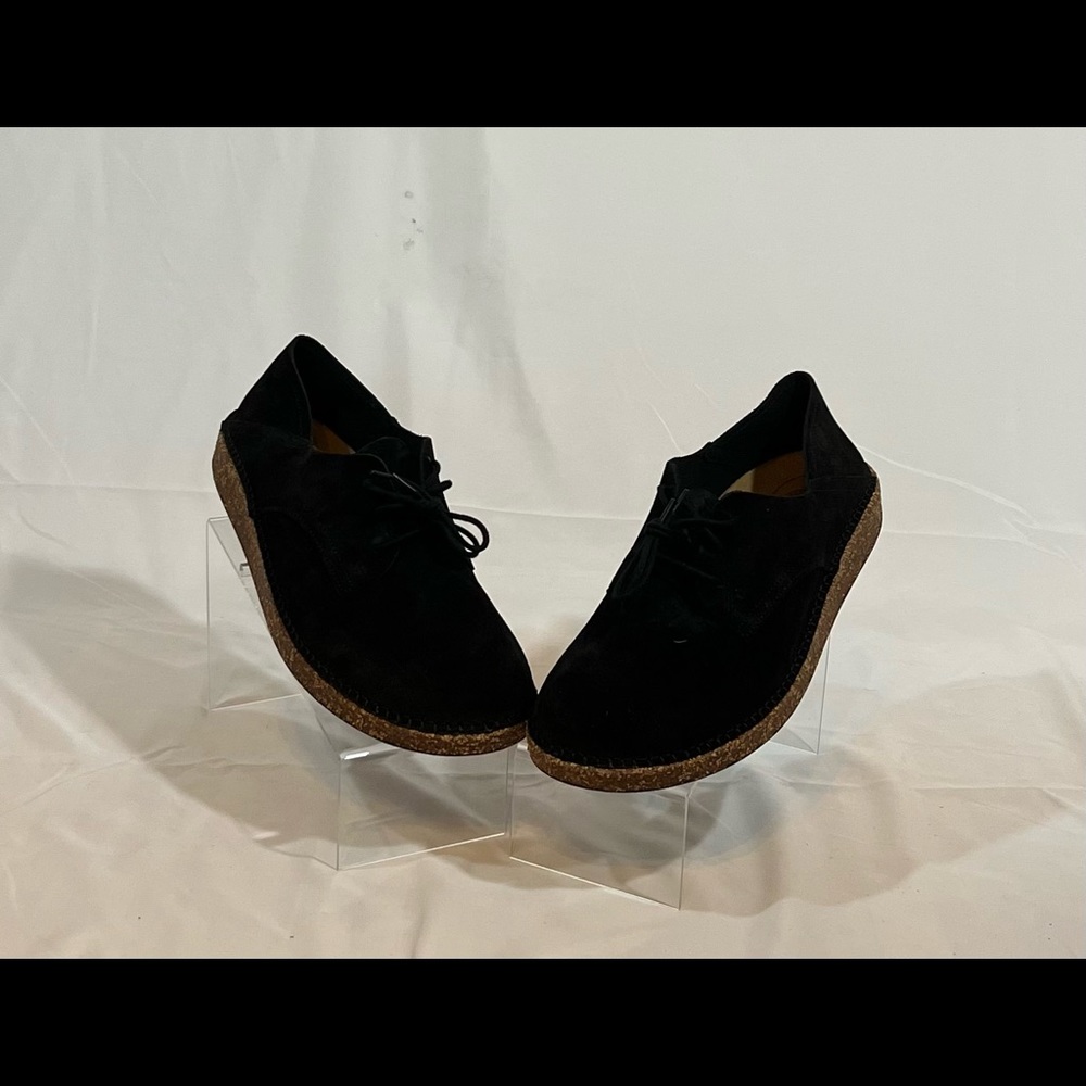 Birkenstock Gary Black Suede Leather Shoes